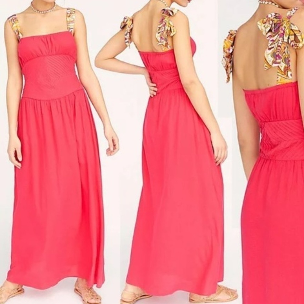 Free People Size 4 Hot Pink Santorini Maxi Dress NWT